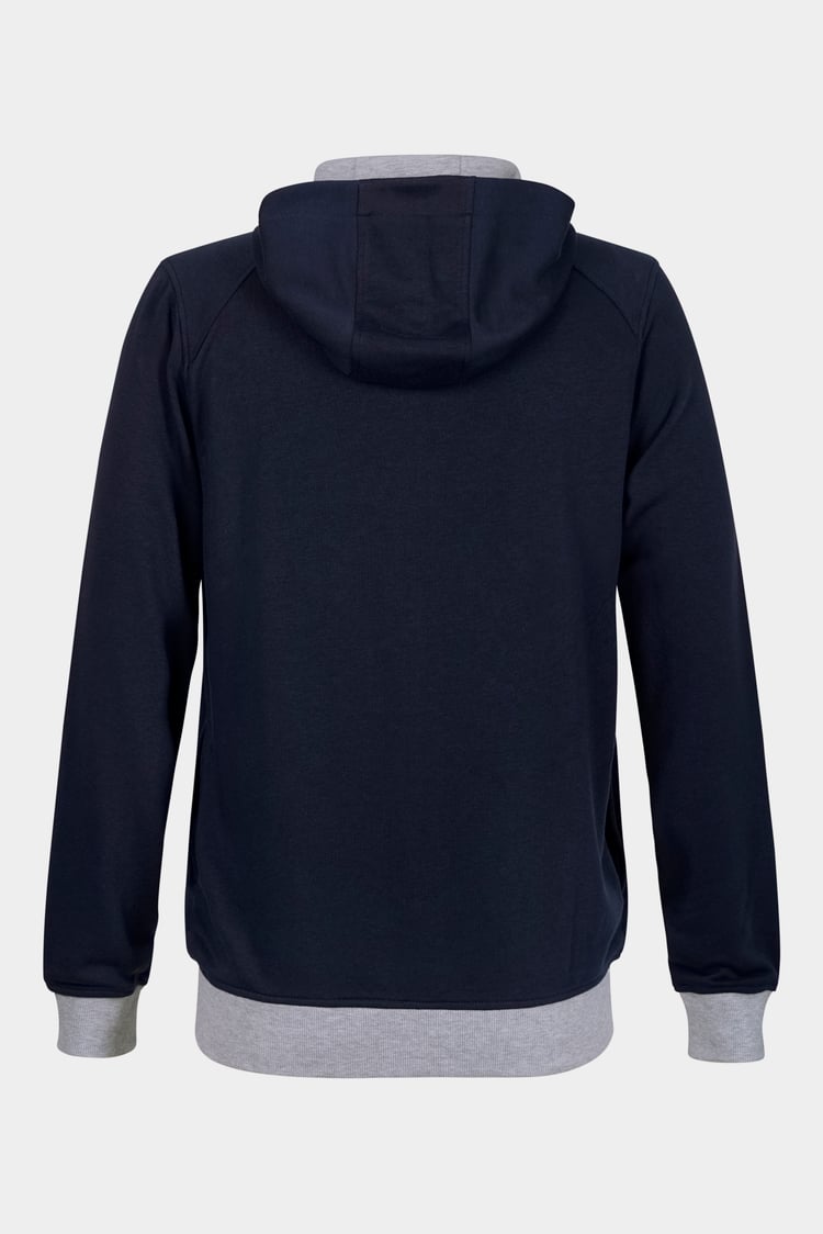 Mens Wave Full Zip  Contrast Hoodie