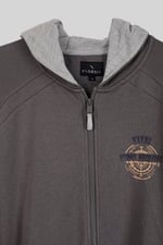 Mens Wave Full Zip  Contrast Hoodie