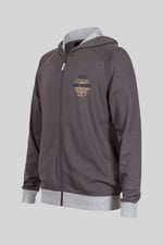 Mens Wave Full Zip  Contrast Hoodie