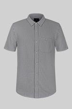Jersey Searsucker Stripe Short Sleeve Shirt