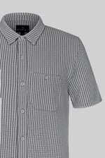 Jersey Searsucker Stripe Short Sleeve Shirt