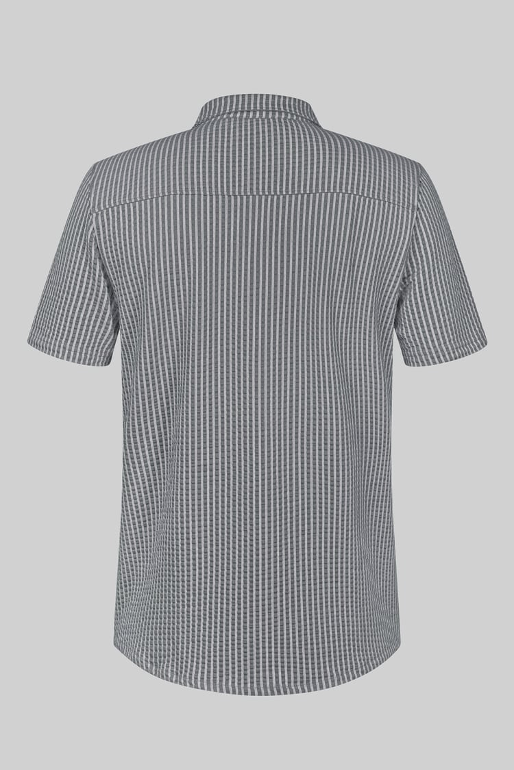 Jersey Searsucker Stripe Short Sleeve Shirt