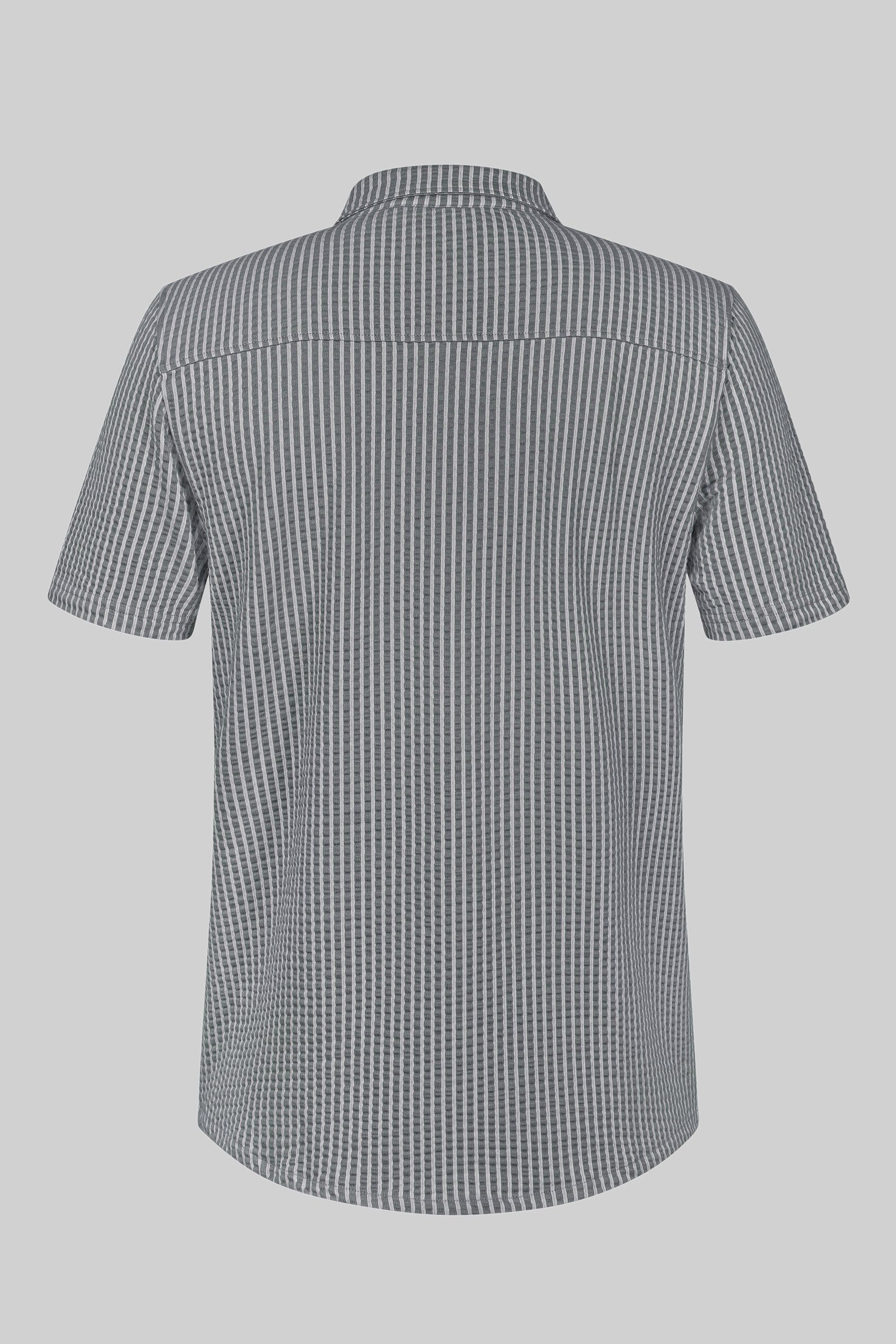 Jersey Searsucker Stripe Short Sleeve Shirt