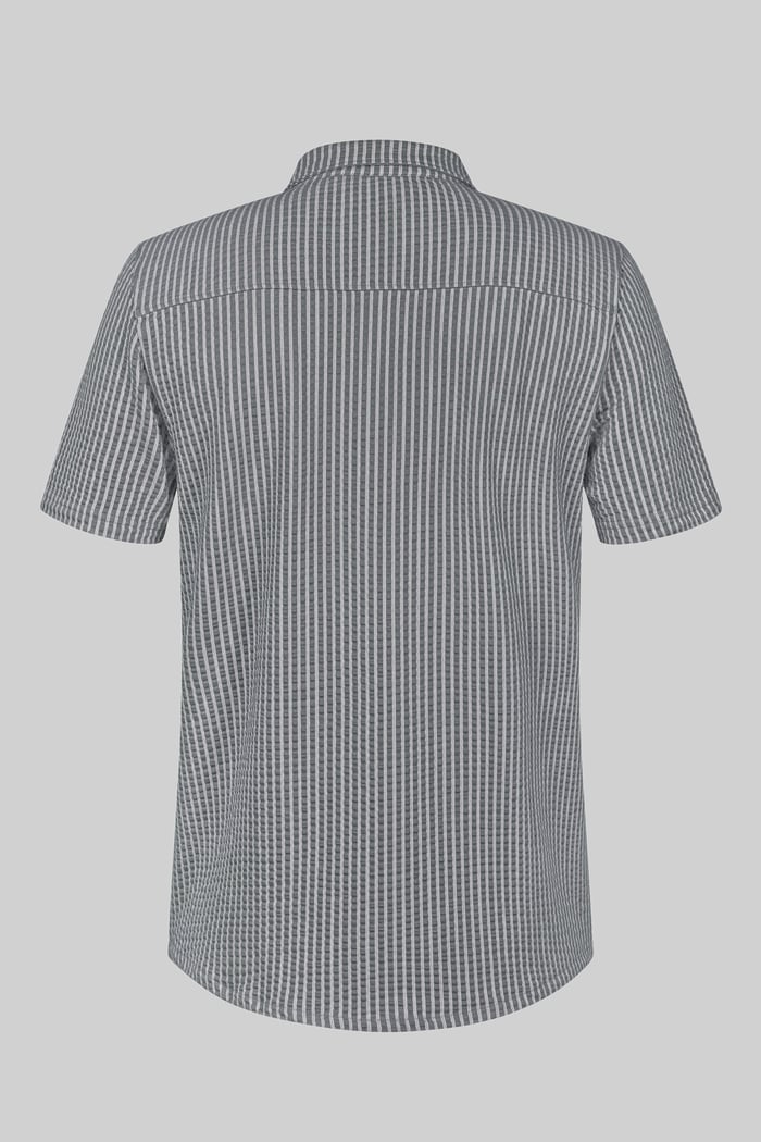 Jersey Searsucker Stripe Short Sleeve Shirt