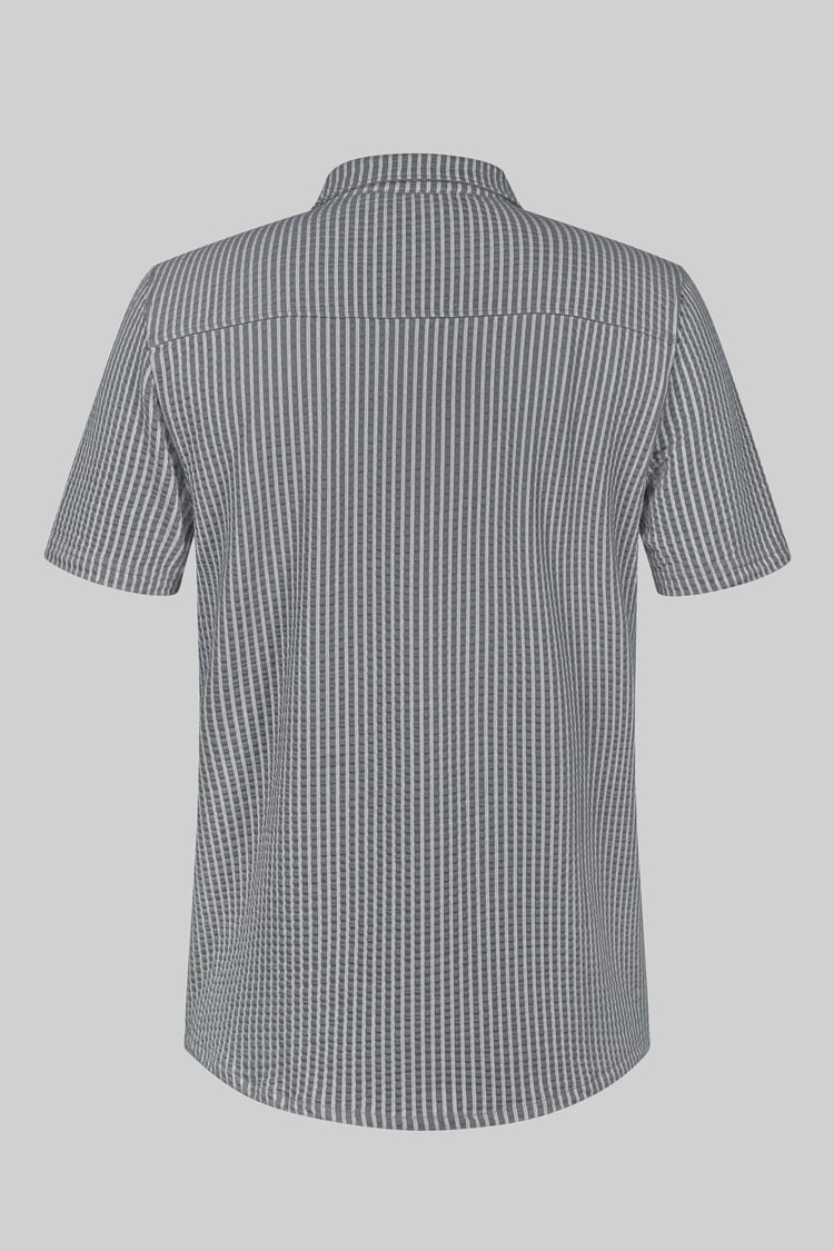 Jersey Searsucker Stripe Short Sleeve Shirt