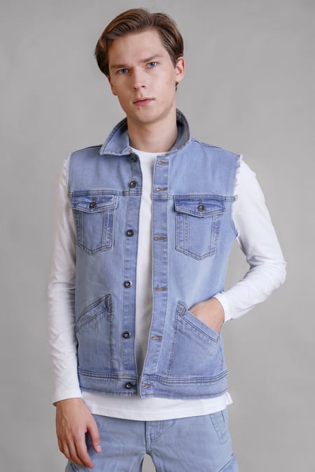 Men's Sleeveless Denim Jacket