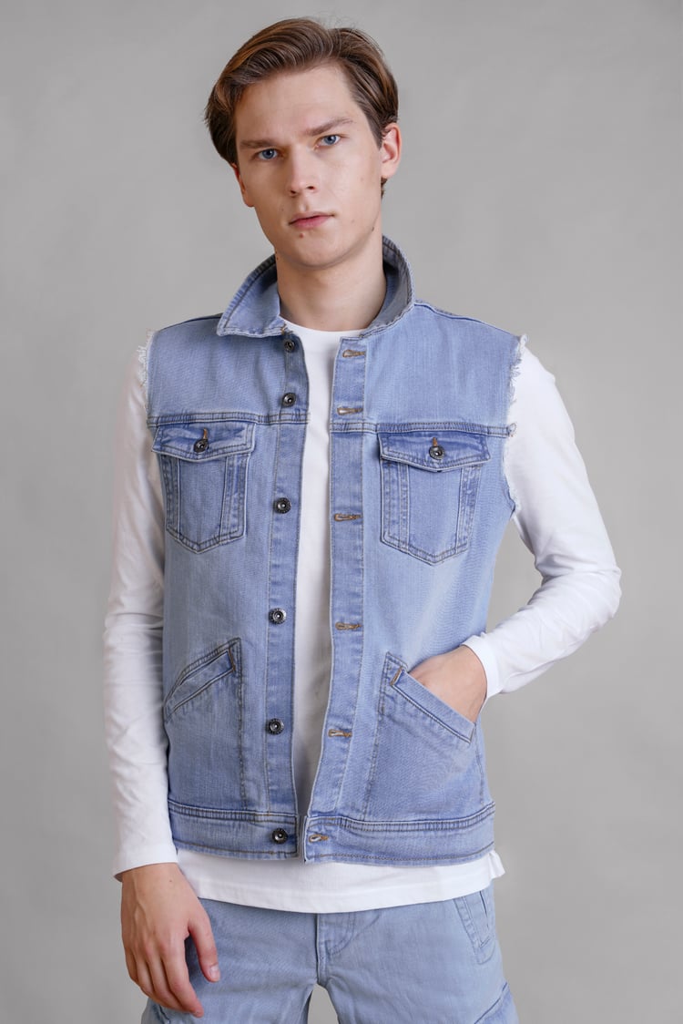 Men's Sleeveless Denim Jacket
