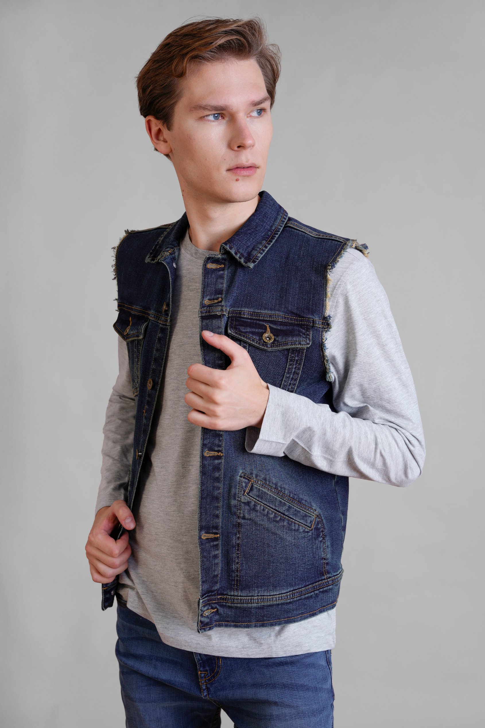 Men's Sleeveless Denim Jacket