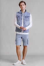Men's Sleeveless Denim Jacket