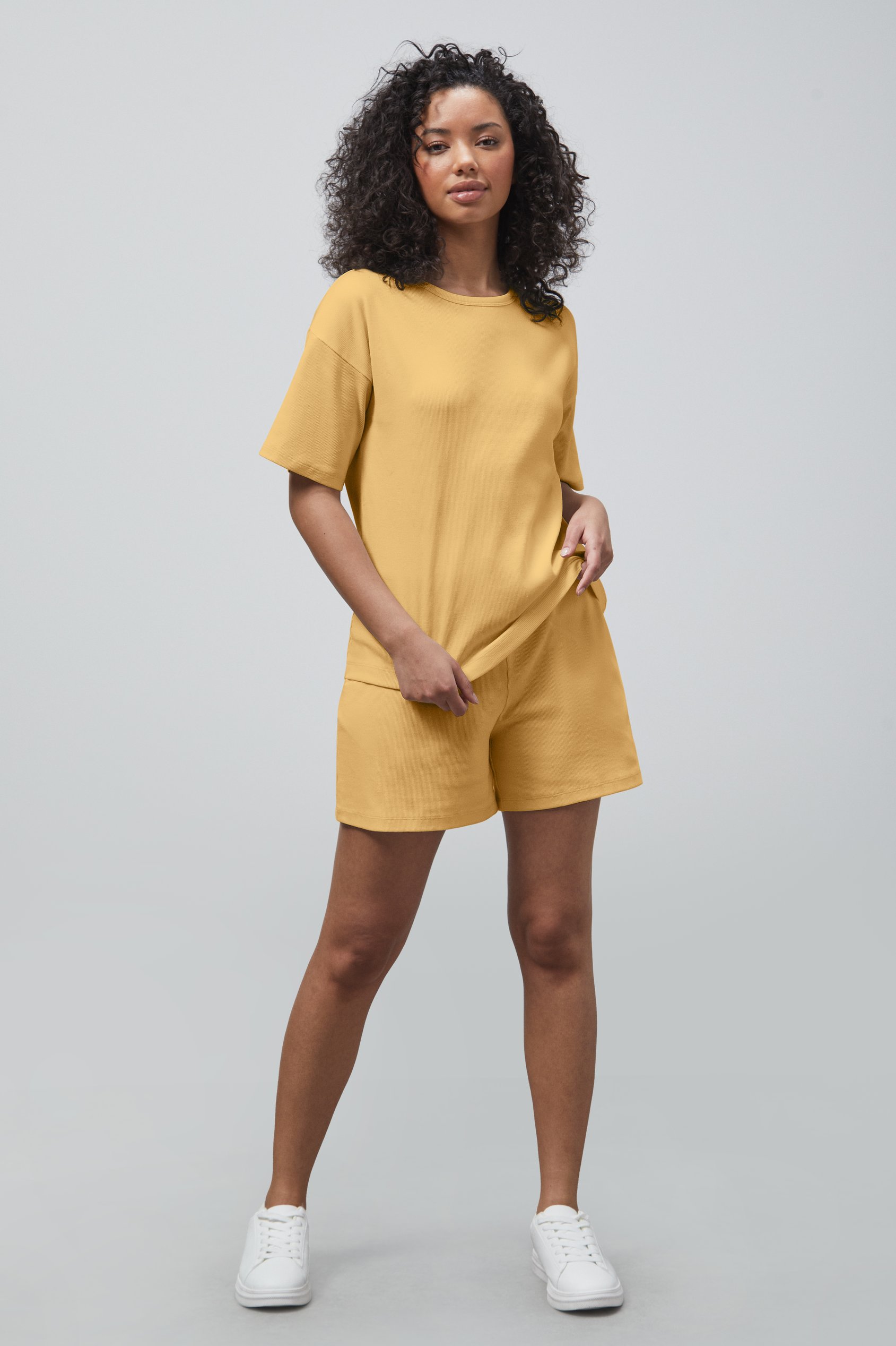 Ribbed T-Shirt & Shorts Set