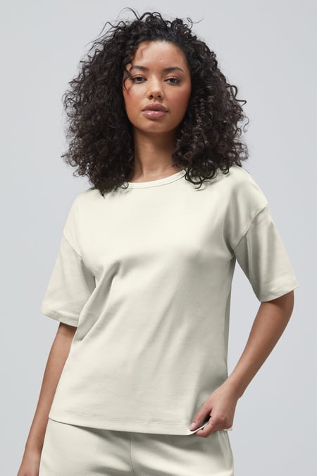 White Ribbed T-Shirt & Shorts Set