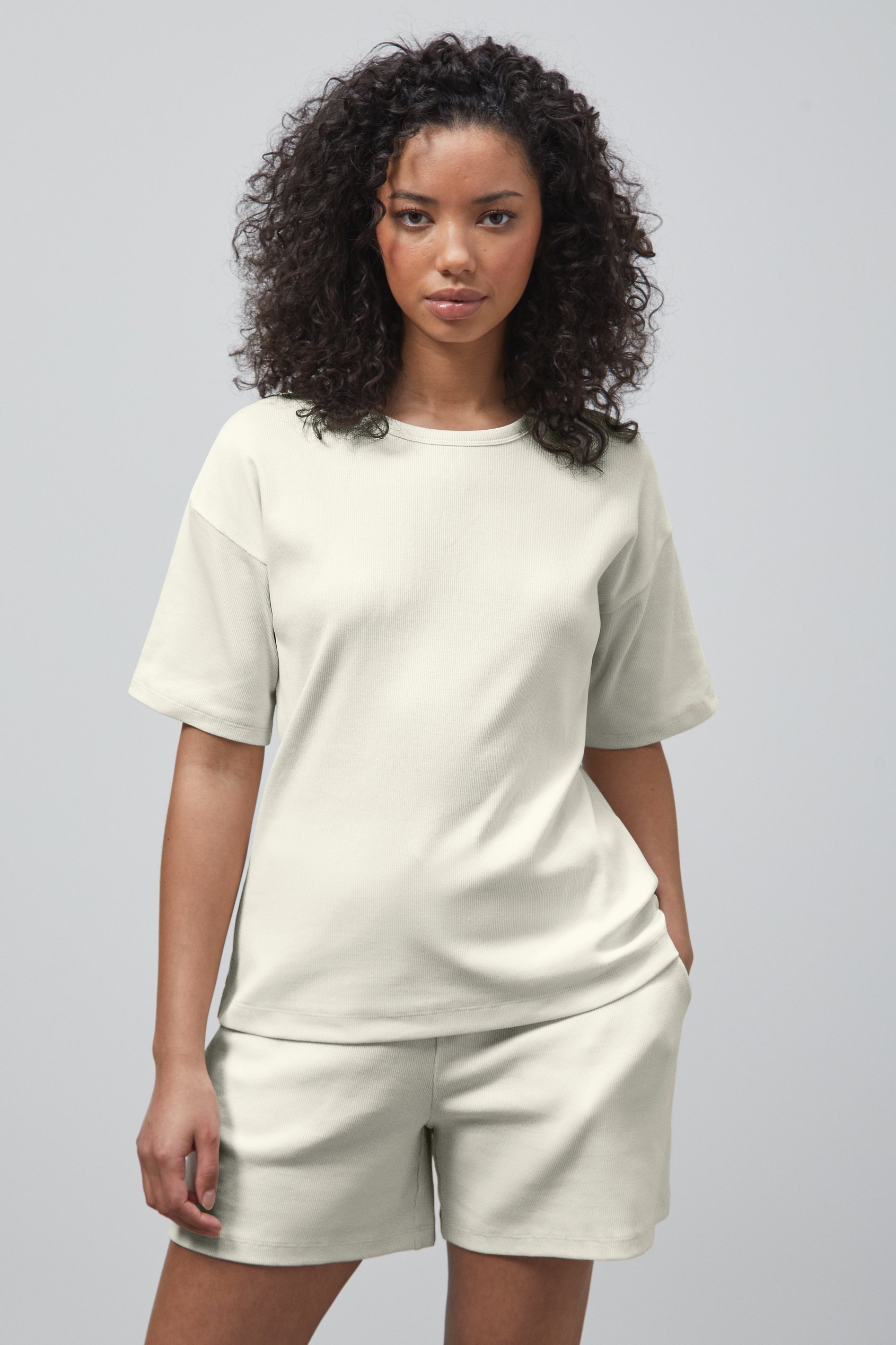 Ribbed T-Shirt & Shorts Set