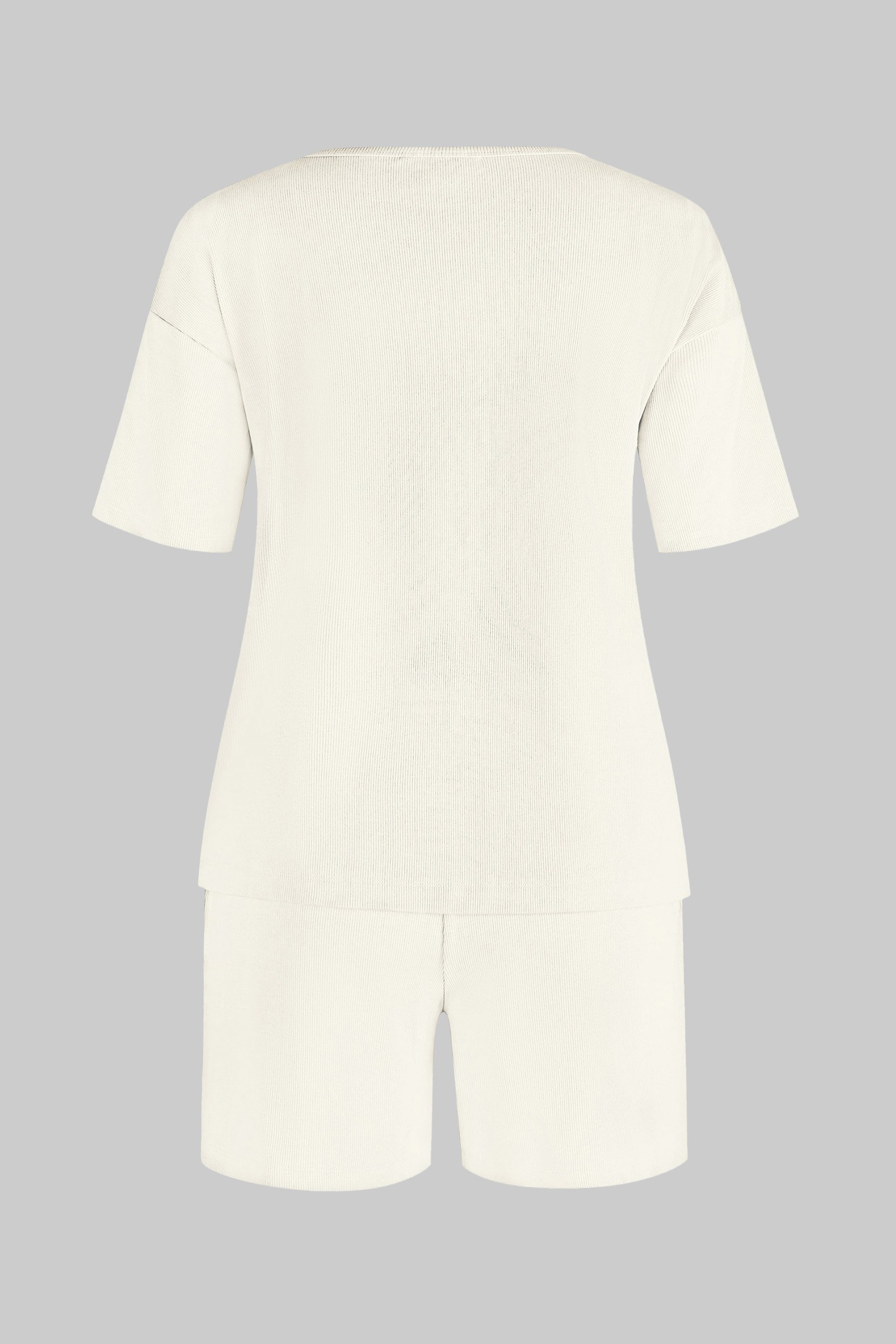 Ribbed T-Shirt & Shorts Set