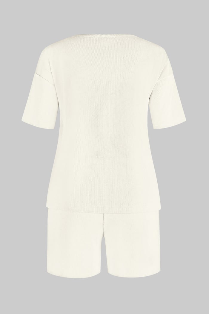 Ribbed T-Shirt & Shorts Set