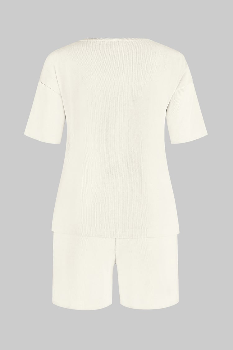 Ribbed T-Shirt & Shorts Set