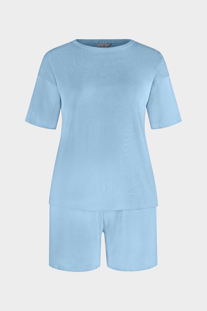 Ribbed T-Shirt & Shorts Set
