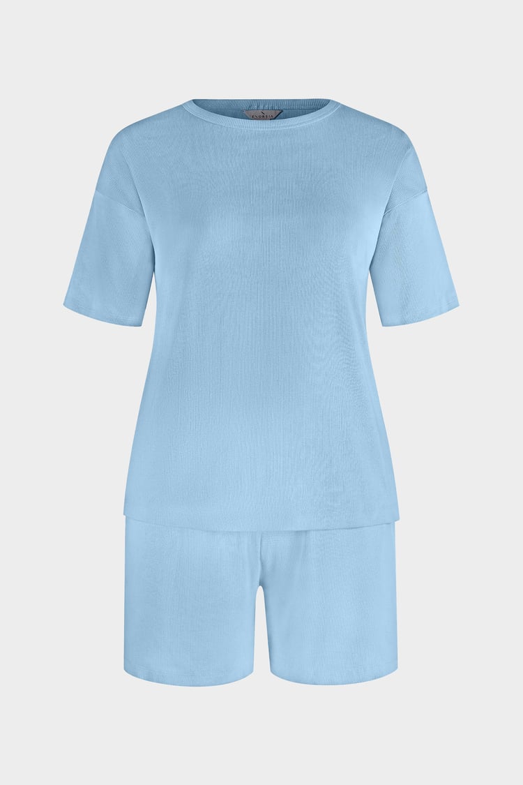 Ribbed T-Shirt & Shorts Set