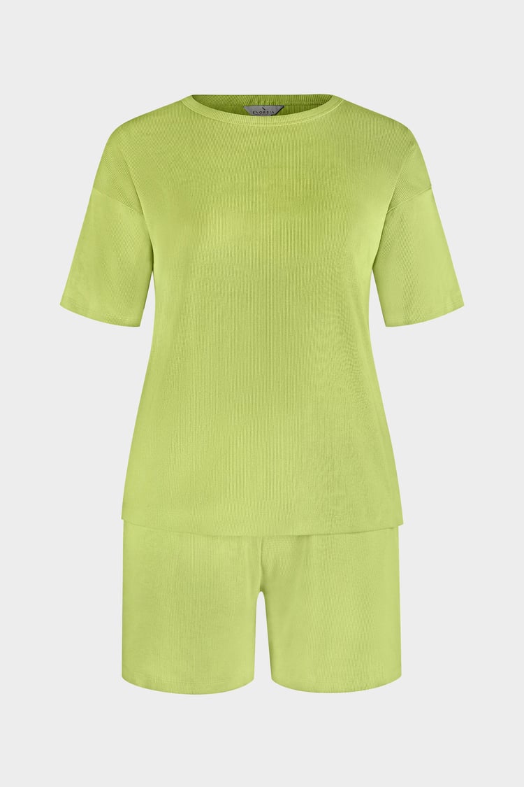 Ribbed T-Shirt & Shorts Set