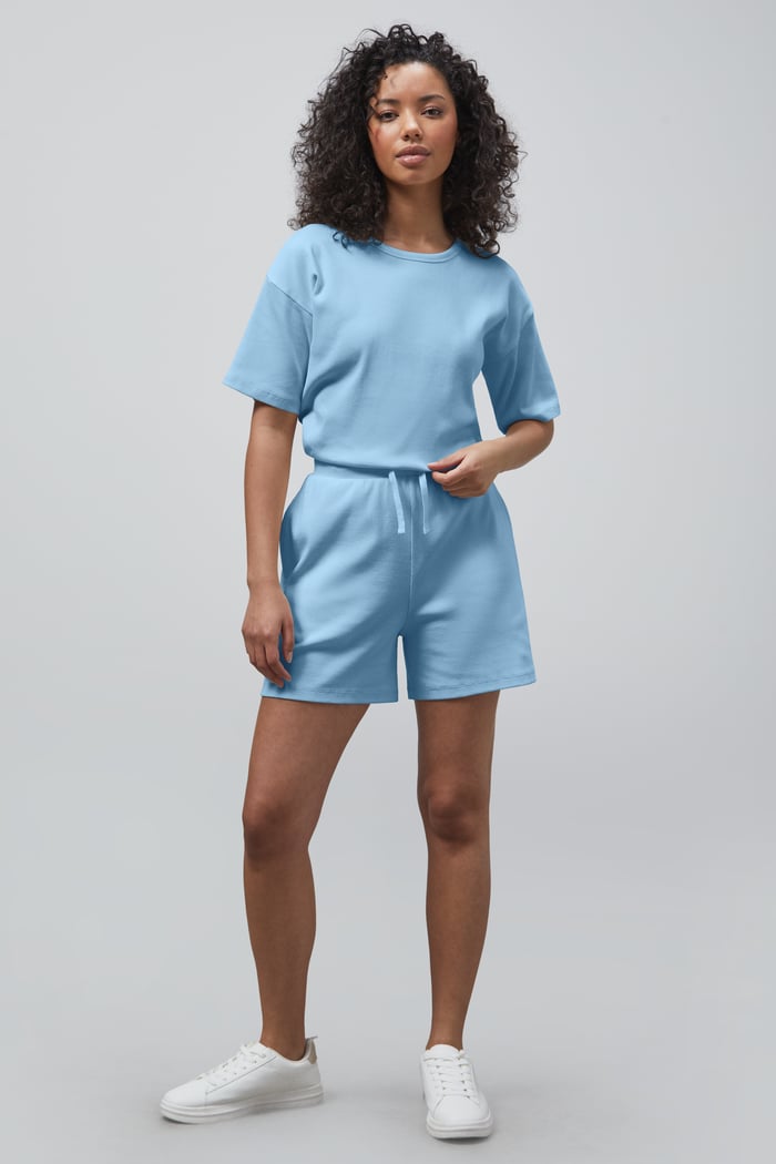 Ribbed T-Shirt & Shorts Set
