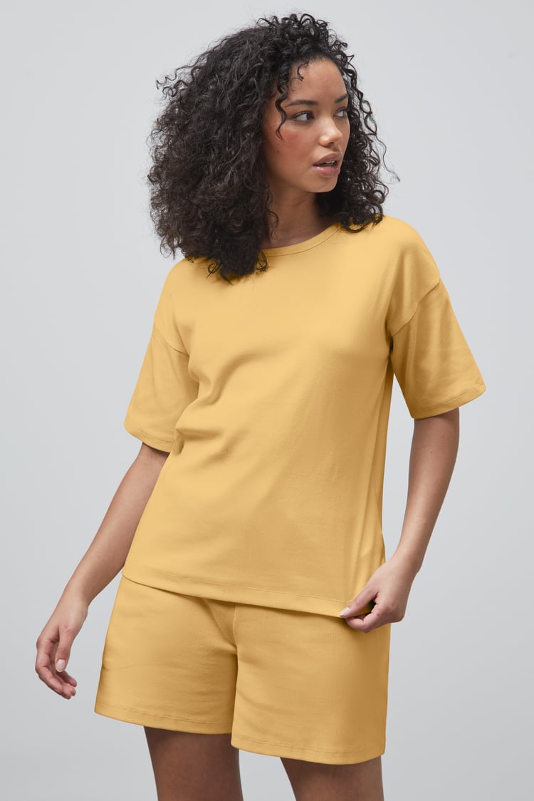 Ribbed T-Shirt & Shorts Set