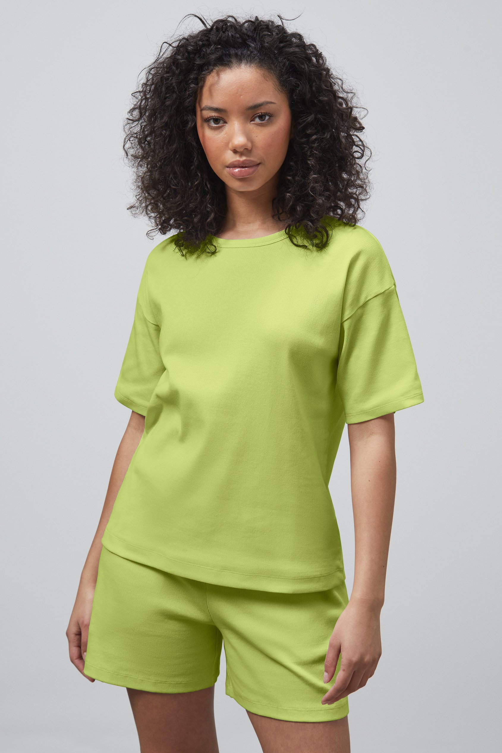 Ribbed T-Shirt & Shorts Set