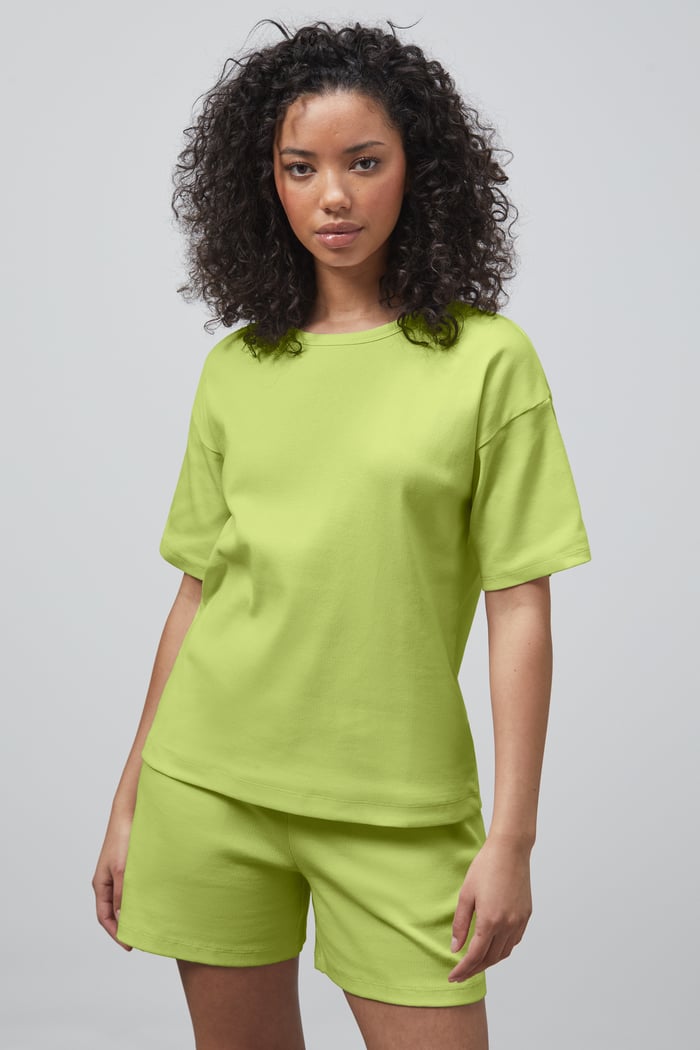 Ribbed T-Shirt & Shorts Set