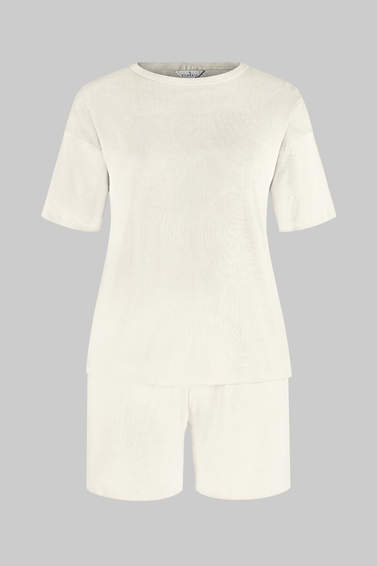 Ribbed T-Shirt & Shorts Set