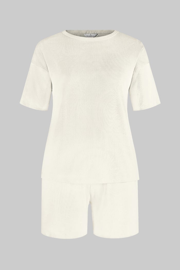 Ribbed T-Shirt & Shorts Set