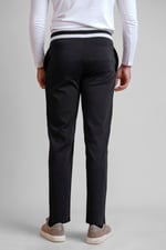 Men's Striped Rib Waistband Jersey Trouser