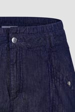 High-Waisted Denim Shorts With Button Details