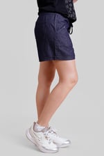 High-Waisted Denim Shorts With Button Details