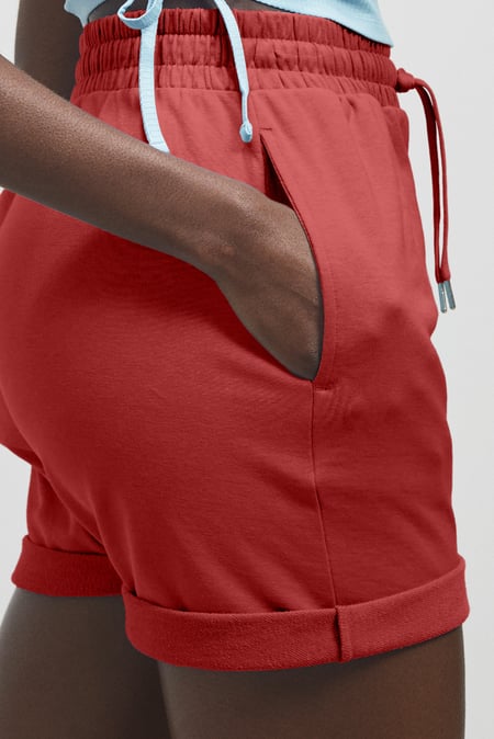 Red Essentails Jersey Shorts
