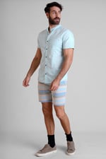Men's Textured Striped Chino Short