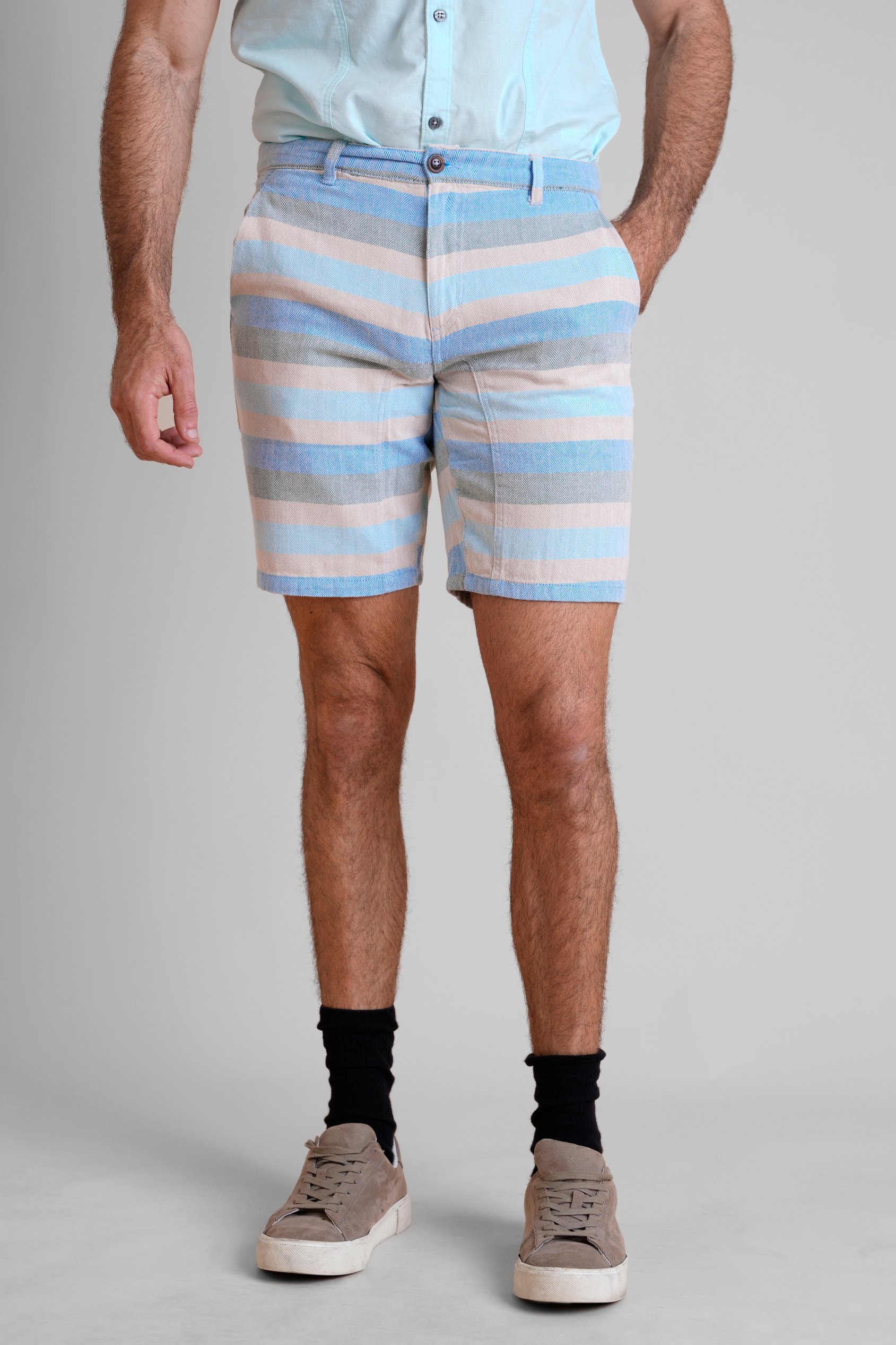 Men's Textured Striped Chino Short