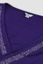 Womens Full Sleeve Embroidered Wrap Dress