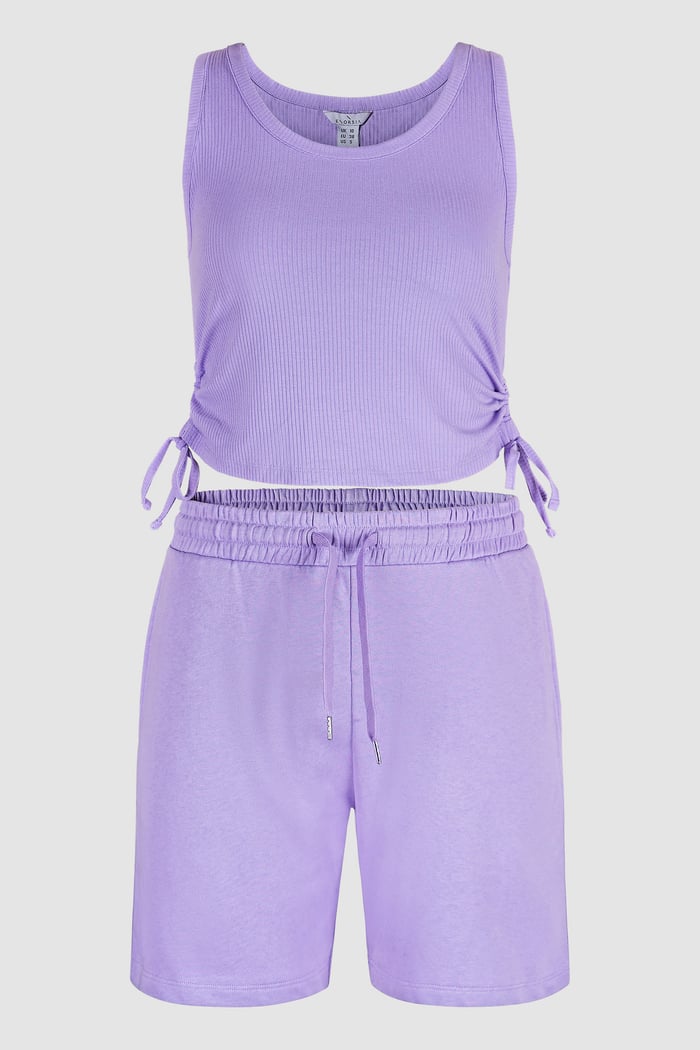 Lounge Set with Ruched Details