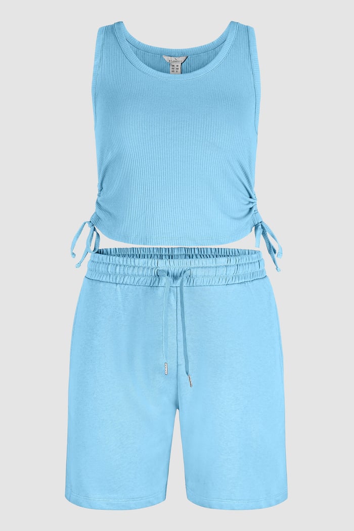 Lounge Set with Ruched Details