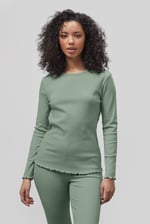 LS Picoting Ribbed T-Shirt & Leggings Set