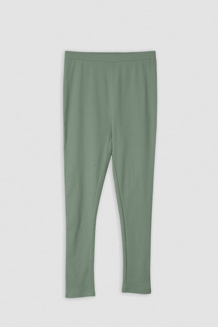 LS Picoting Ribbed T-Shirt & Leggings Set