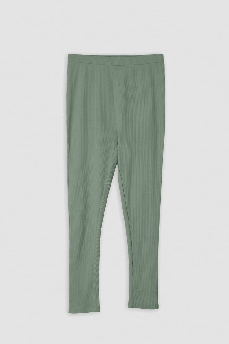 LS Picoting Ribbed T-Shirt & Leggings Set