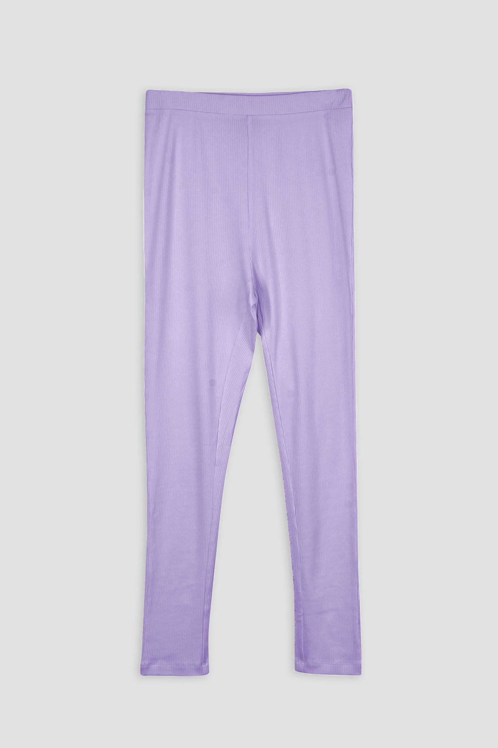 LS Picoting Ribbed T-Shirt & Leggings Set