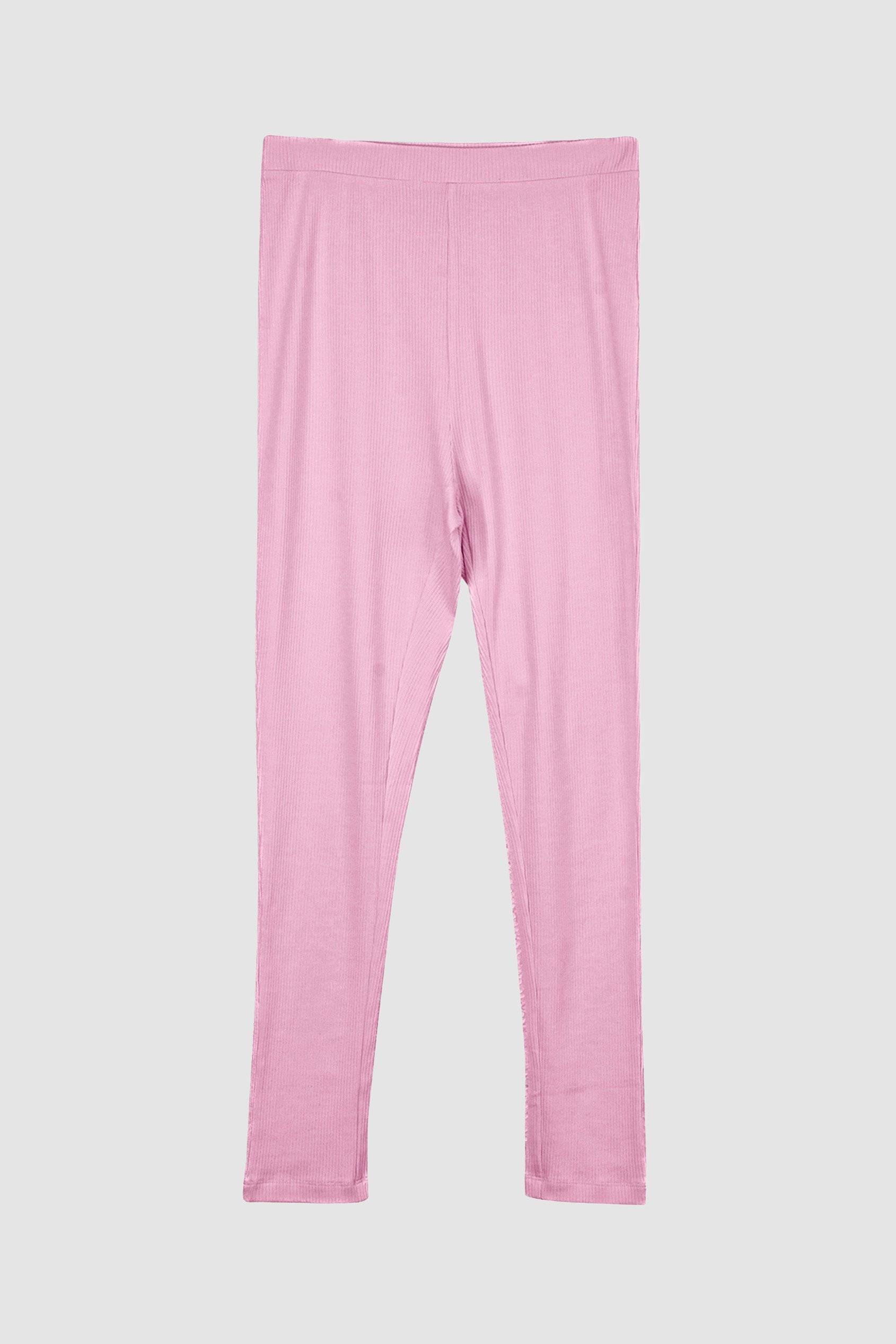 LS Picoting Ribbed T-Shirt & Leggings Set