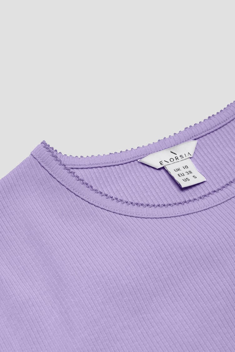 LS Picoting Ribbed T-Shirt & Leggings Set