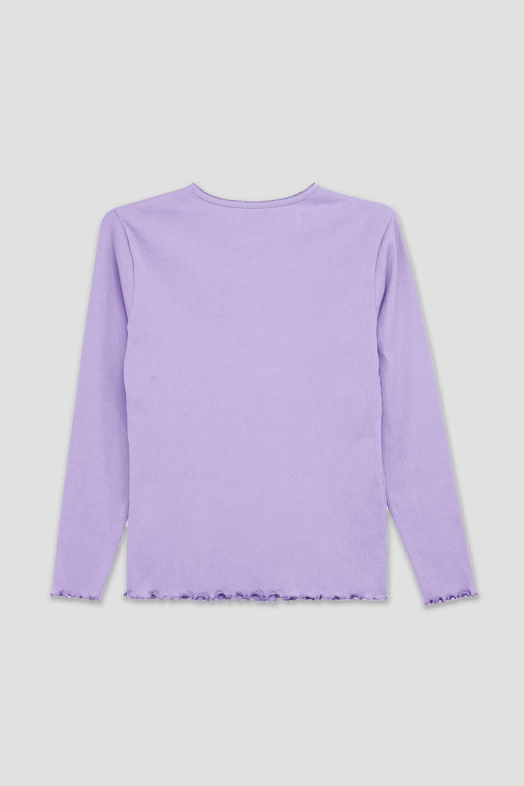 LS Picoting Ribbed T-Shirt & Leggings Set