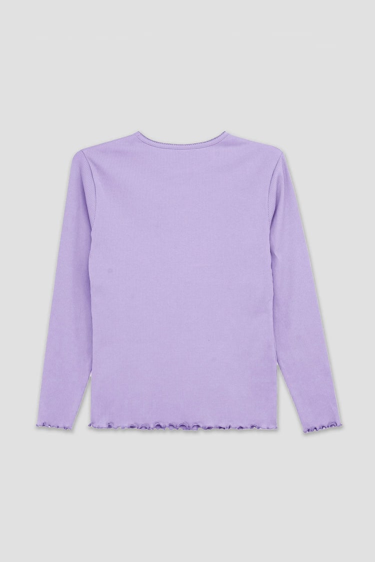 LS Picoting Ribbed T-Shirt & Leggings Set