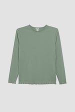 LS Picoting Ribbed T-Shirt & Leggings Set