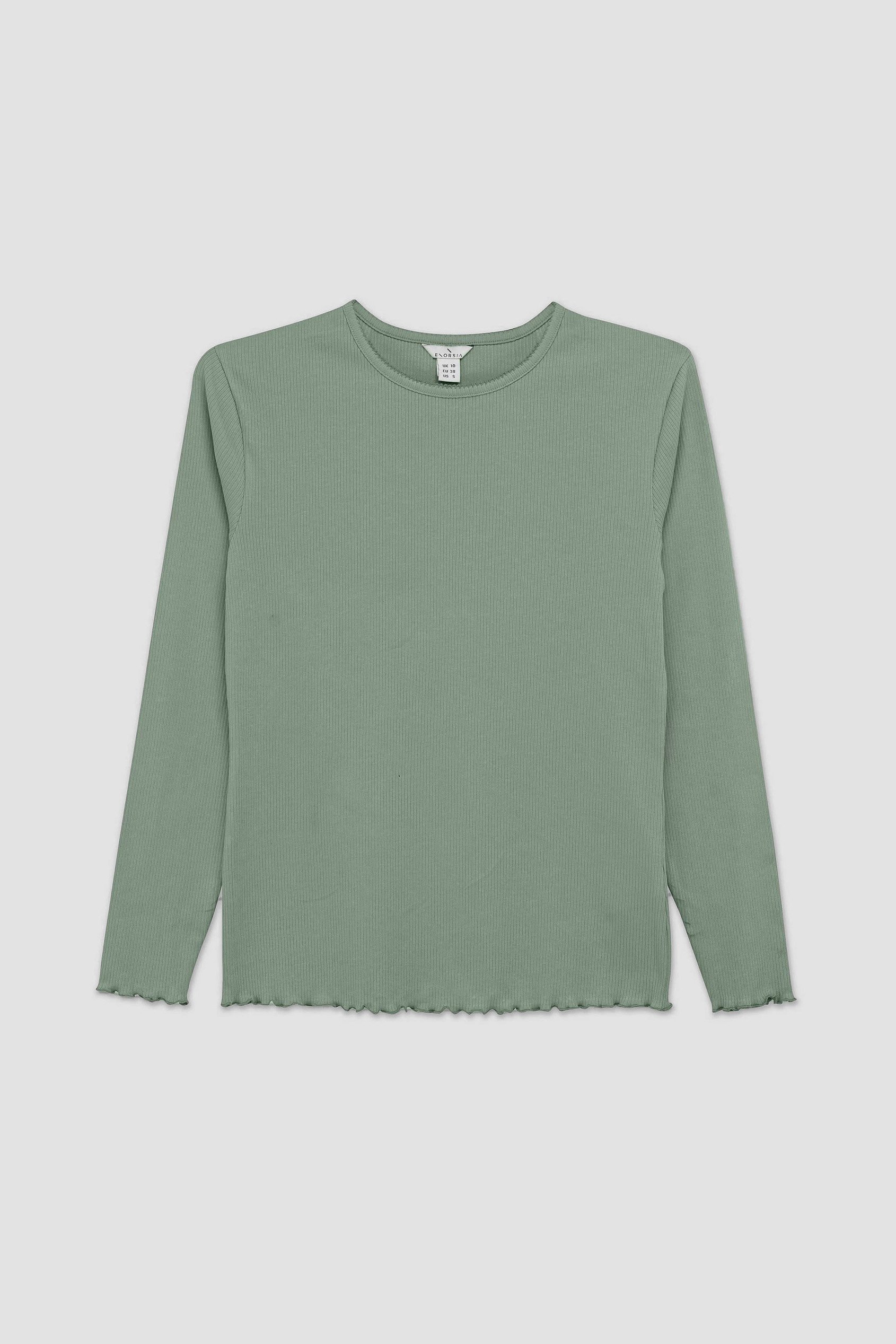 LS Picoting Ribbed T-Shirt & Leggings Set