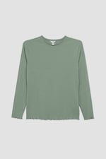 LS Picoting Ribbed T-Shirt & Leggings Set