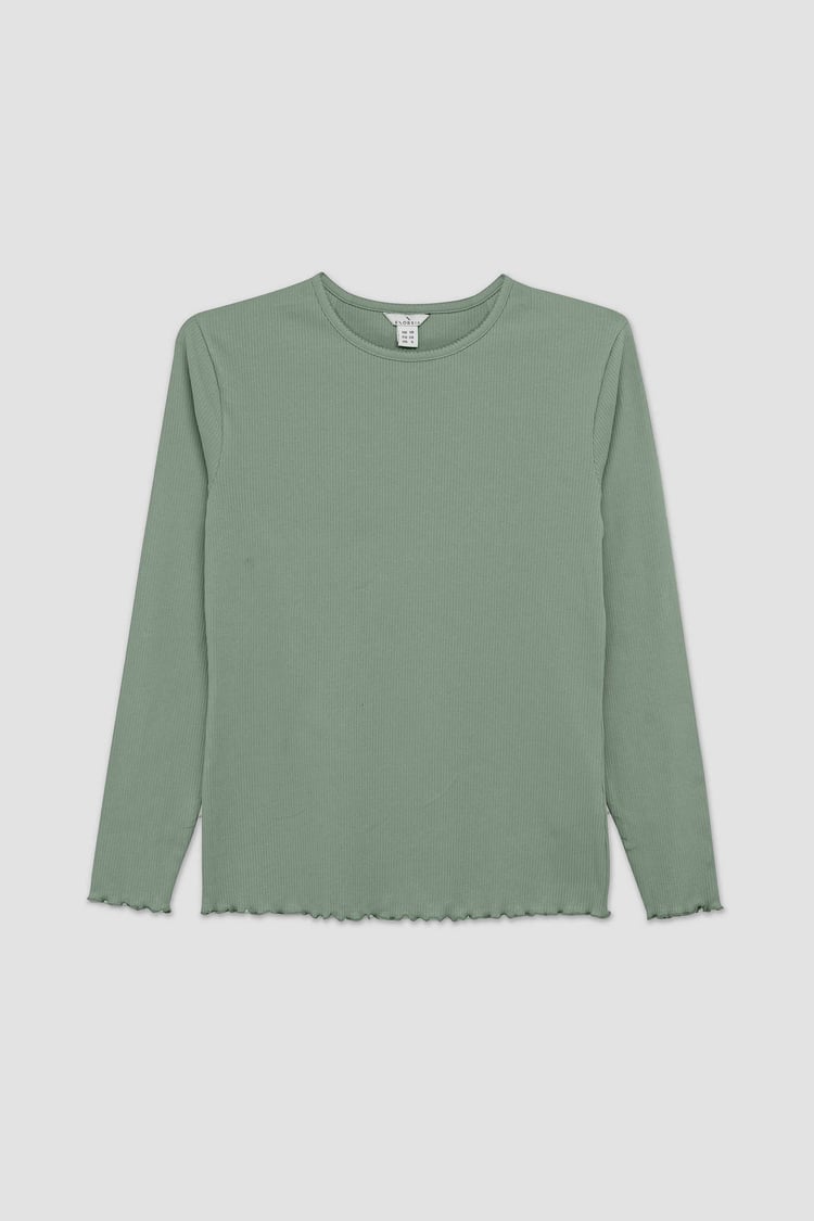 LS Picoting Ribbed T-Shirt & Leggings Set