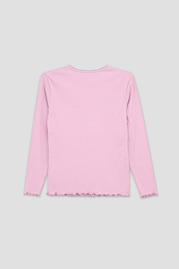 LS Picoting Ribbed T-Shirt & Leggings Set